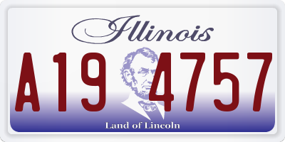 IL license plate A194757