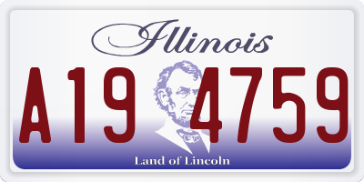 IL license plate A194759