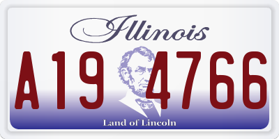IL license plate A194766