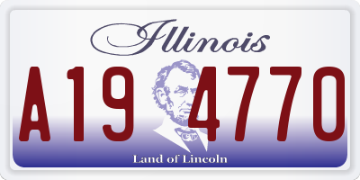IL license plate A194770
