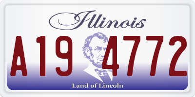 IL license plate A194772