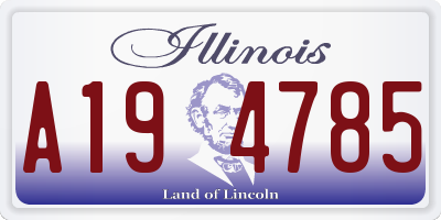 IL license plate A194785