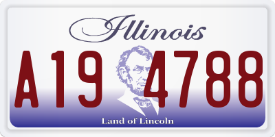 IL license plate A194788