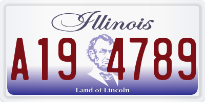 IL license plate A194789