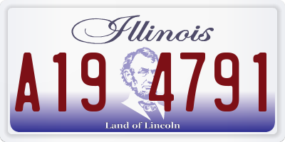 IL license plate A194791