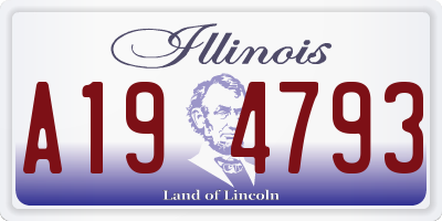 IL license plate A194793