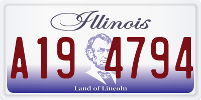 IL license plate A194794