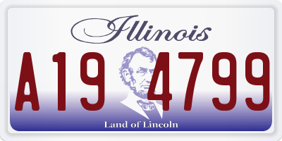 IL license plate A194799