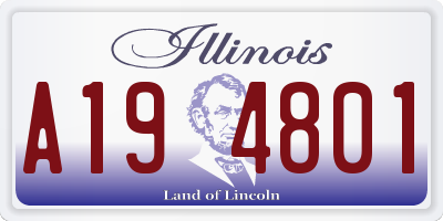 IL license plate A194801
