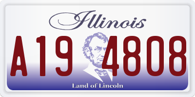 IL license plate A194808