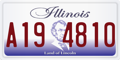 IL license plate A194810