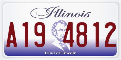IL license plate A194812