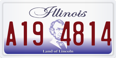 IL license plate A194814