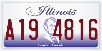 IL license plate A194816