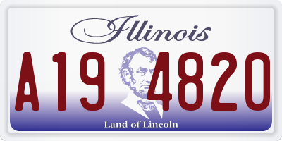 IL license plate A194820