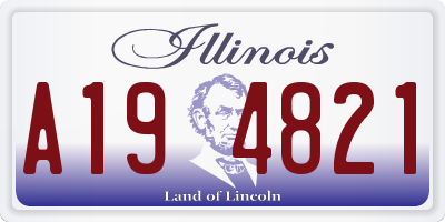 IL license plate A194821