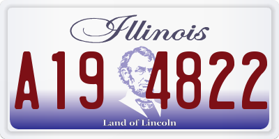 IL license plate A194822