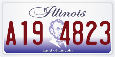 IL license plate A194823