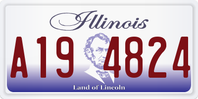 IL license plate A194824