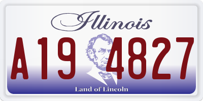 IL license plate A194827