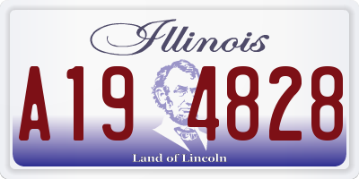 IL license plate A194828
