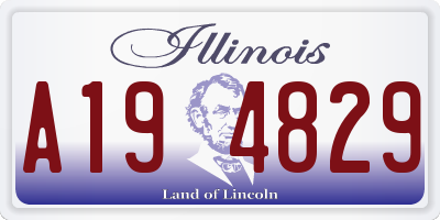 IL license plate A194829