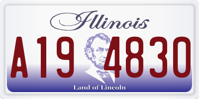 IL license plate A194830