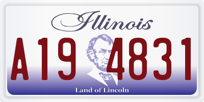 IL license plate A194831