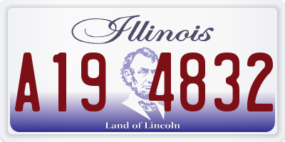 IL license plate A194832