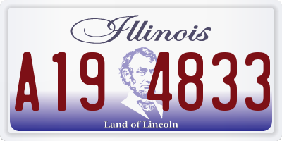 IL license plate A194833