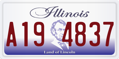 IL license plate A194837