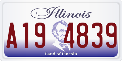 IL license plate A194839