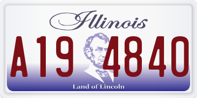 IL license plate A194840