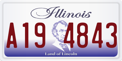 IL license plate A194843