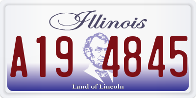 IL license plate A194845