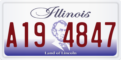 IL license plate A194847
