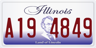 IL license plate A194849