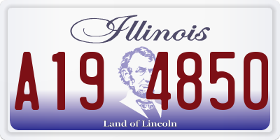 IL license plate A194850
