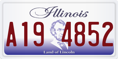 IL license plate A194852