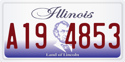 IL license plate A194853