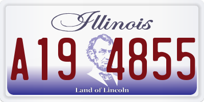 IL license plate A194855