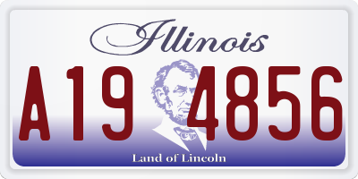 IL license plate A194856