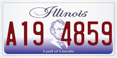IL license plate A194859