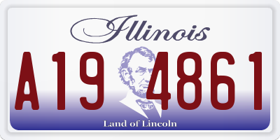 IL license plate A194861