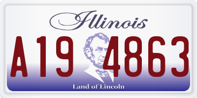IL license plate A194863