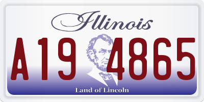 IL license plate A194865