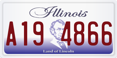 IL license plate A194866
