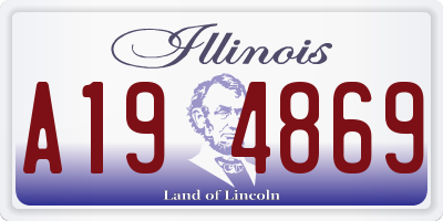 IL license plate A194869