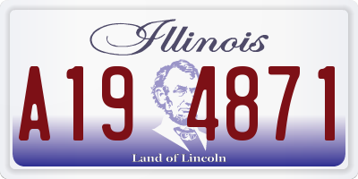 IL license plate A194871