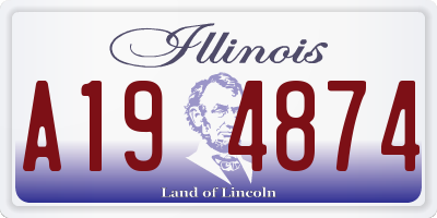 IL license plate A194874